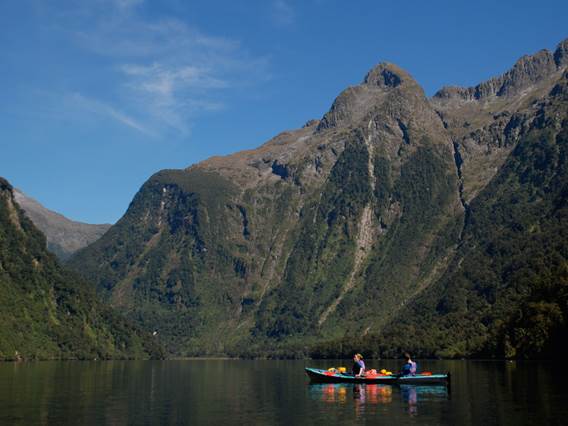 Kayakers in Doubtful Sound