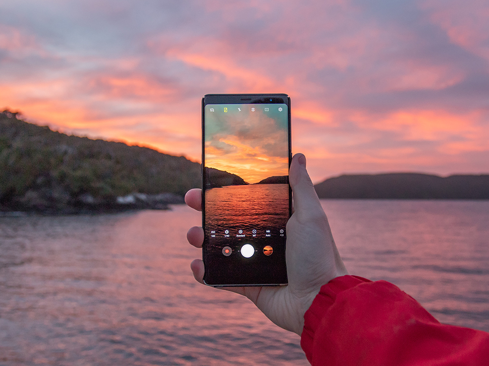 Stewart Island sunrise captured on a mobile phone