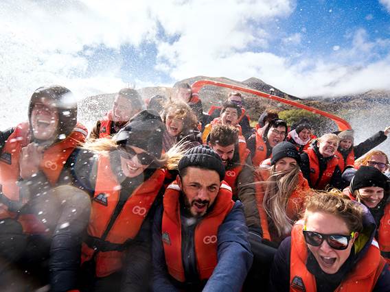 Screaming on the Jet Boat in Queenstown