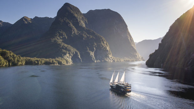 The Navigator cruising through Milford Sound
