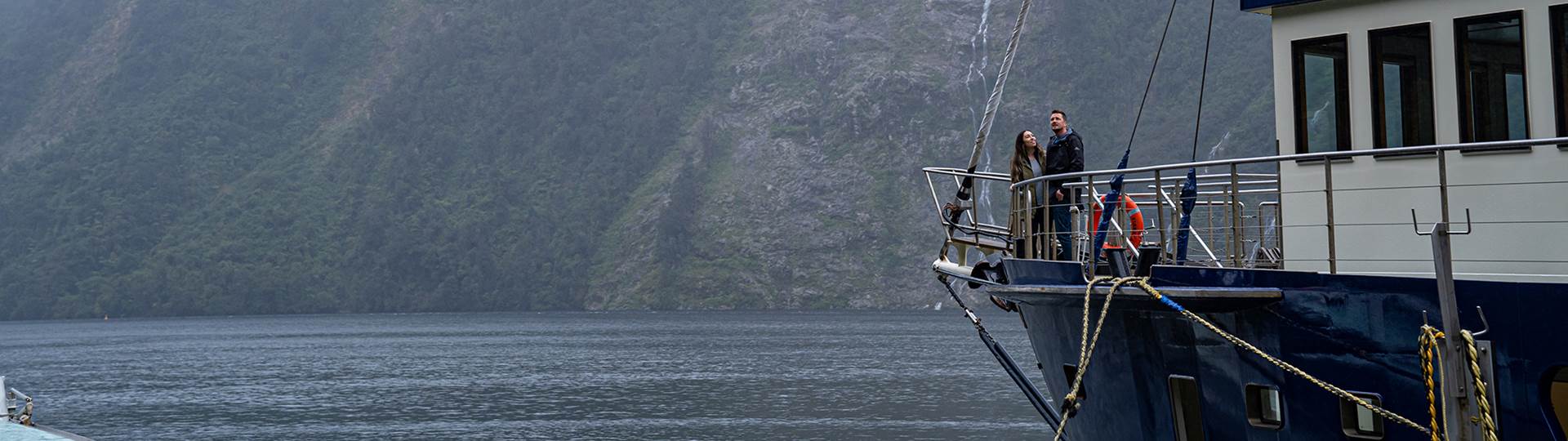 Couple enjoying the view in Doubtful Sound