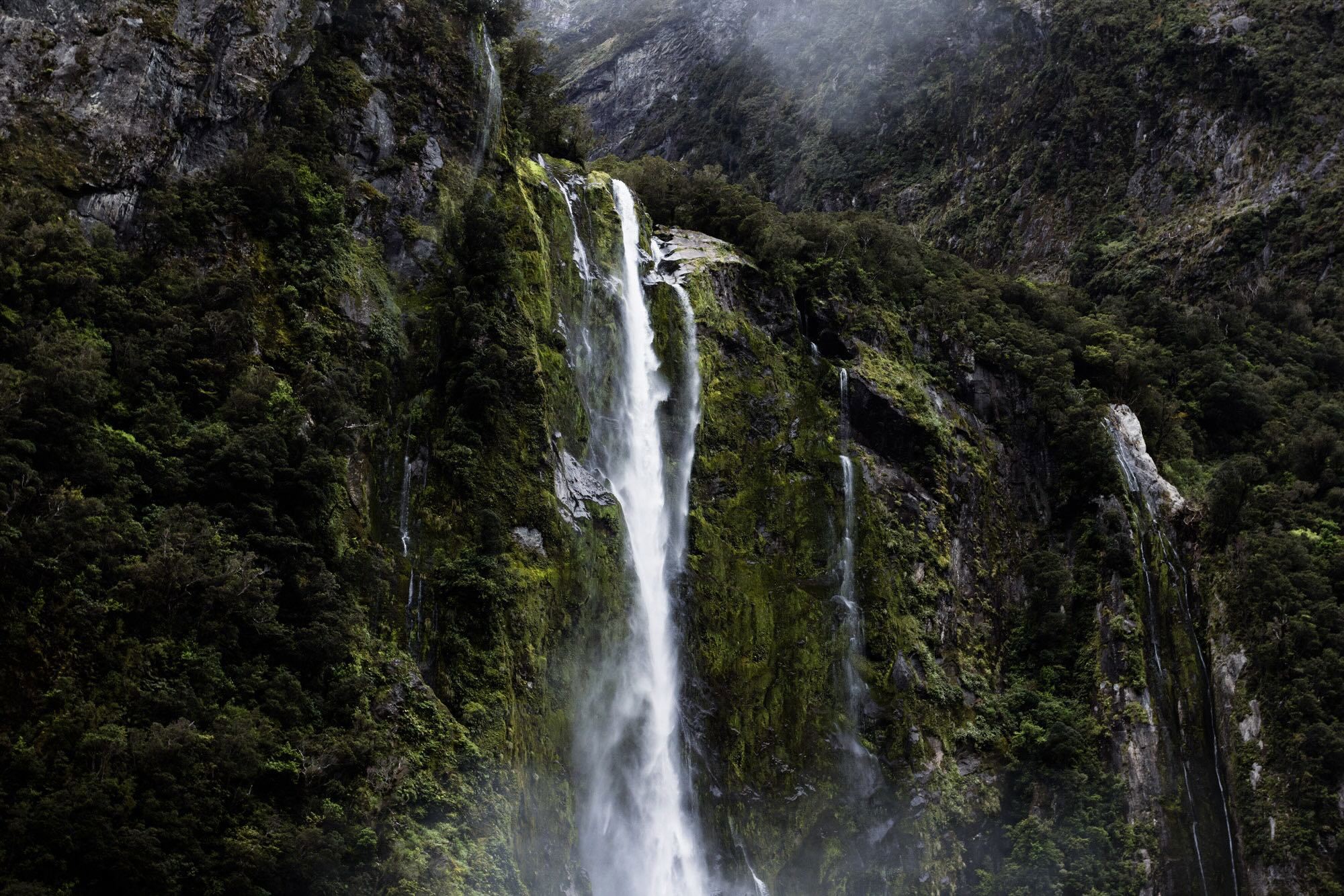 Waterfall in Milford Sound