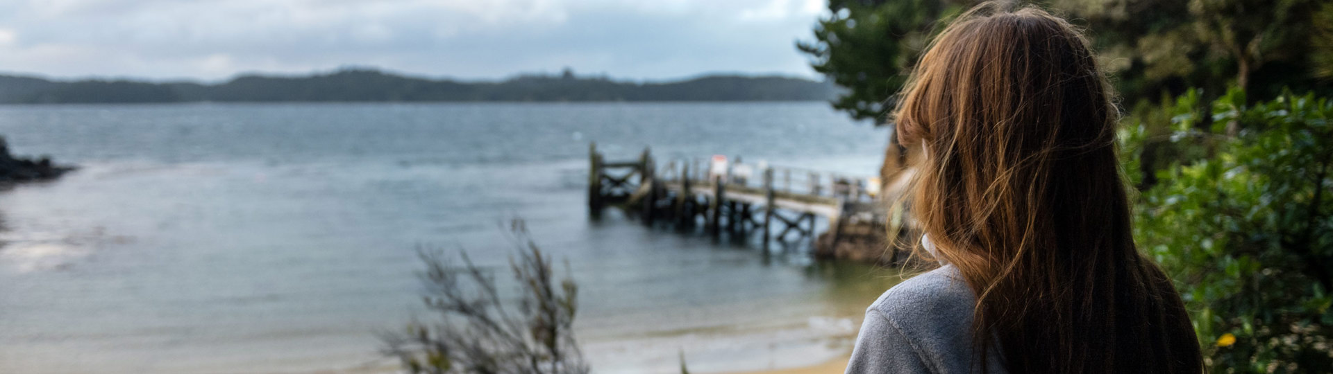 A woman looking out to the coast